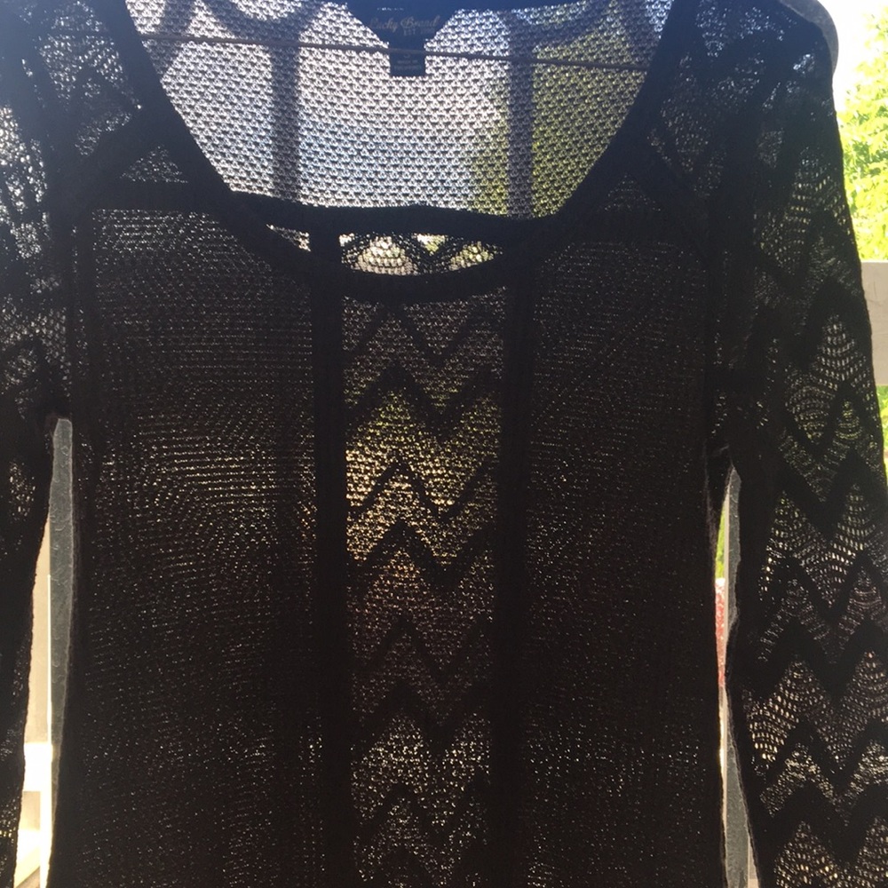 Lucky Brand 🍀 long sleeve sheer top size S